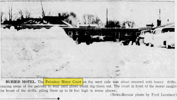 Petoskey Motel (Superior Motel, Petoskey Motor Court) - Mar 1956 Snowed In (newer photo)